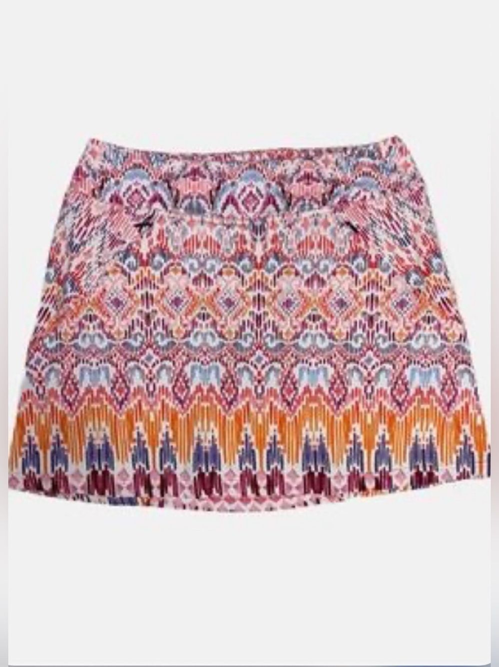 Title Nine Colorful Abstract Ethnic Pattern Athletic Athleisure Skort